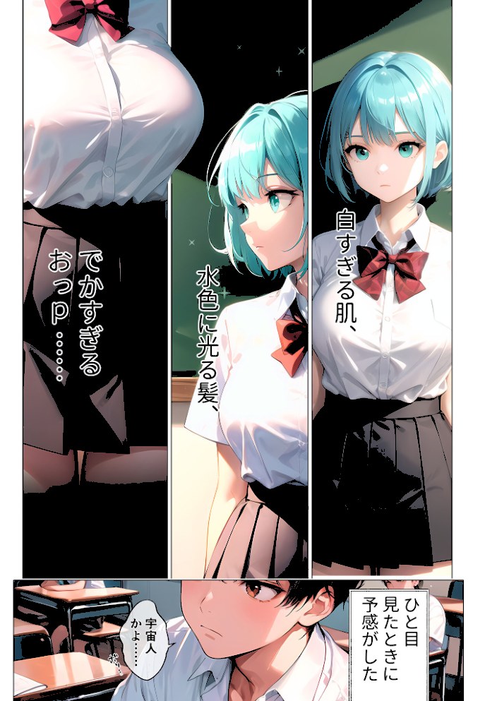 巨乳な転入生にヤリたい放題 第1話 〜不思議なあの娘はエッチを断らない〜 モザイク版【ラビットフット】|ラビットフット4