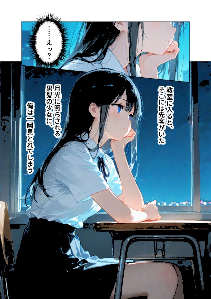 月の女神は僕だけに微笑む 第1話 〜眠らない教室で始まる僕らの関係〜 モザイク版【ラビットフット】|ラビットフット4